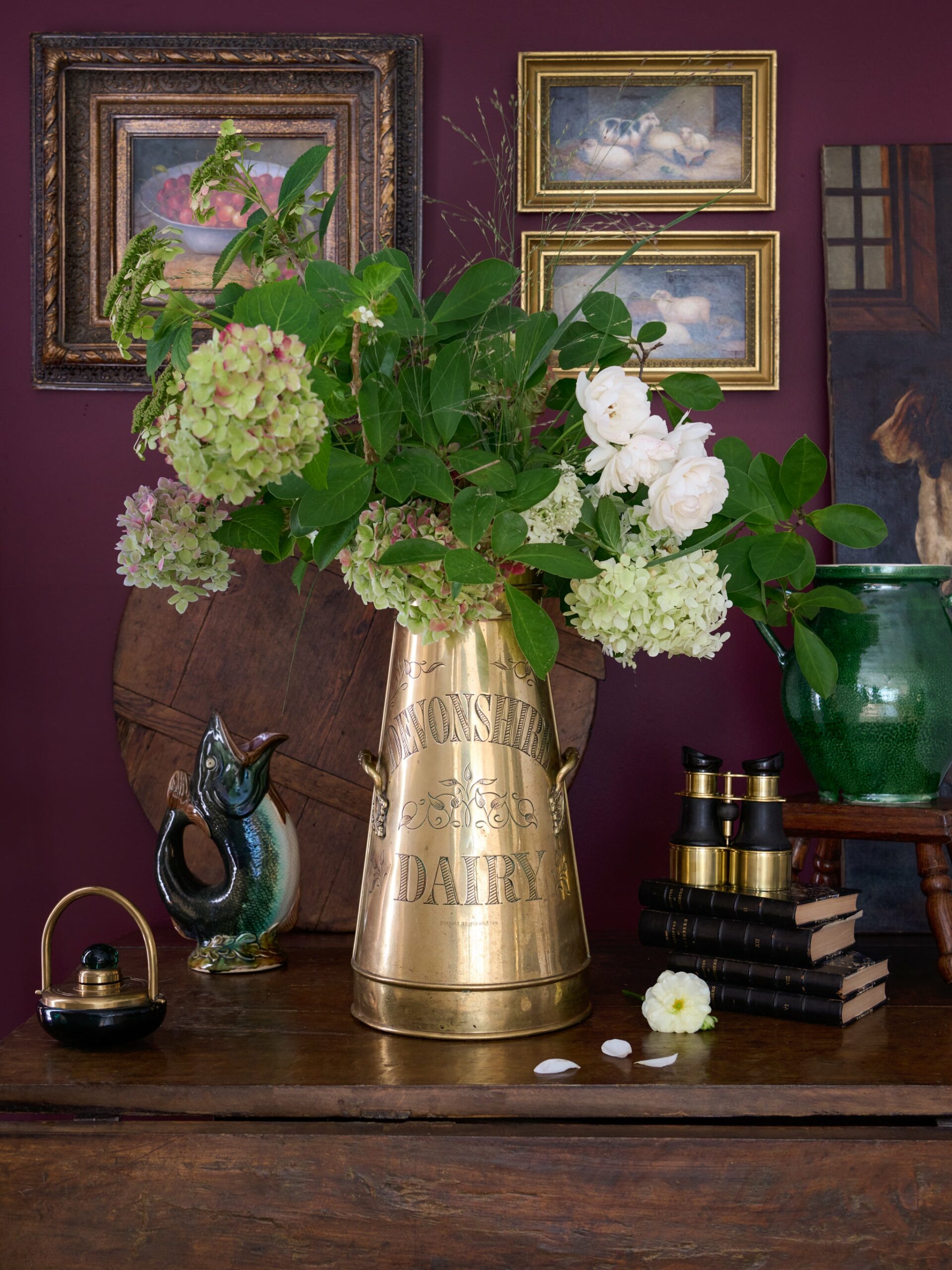 Vintage 19th Century Devonshire Brass Dairy Pail