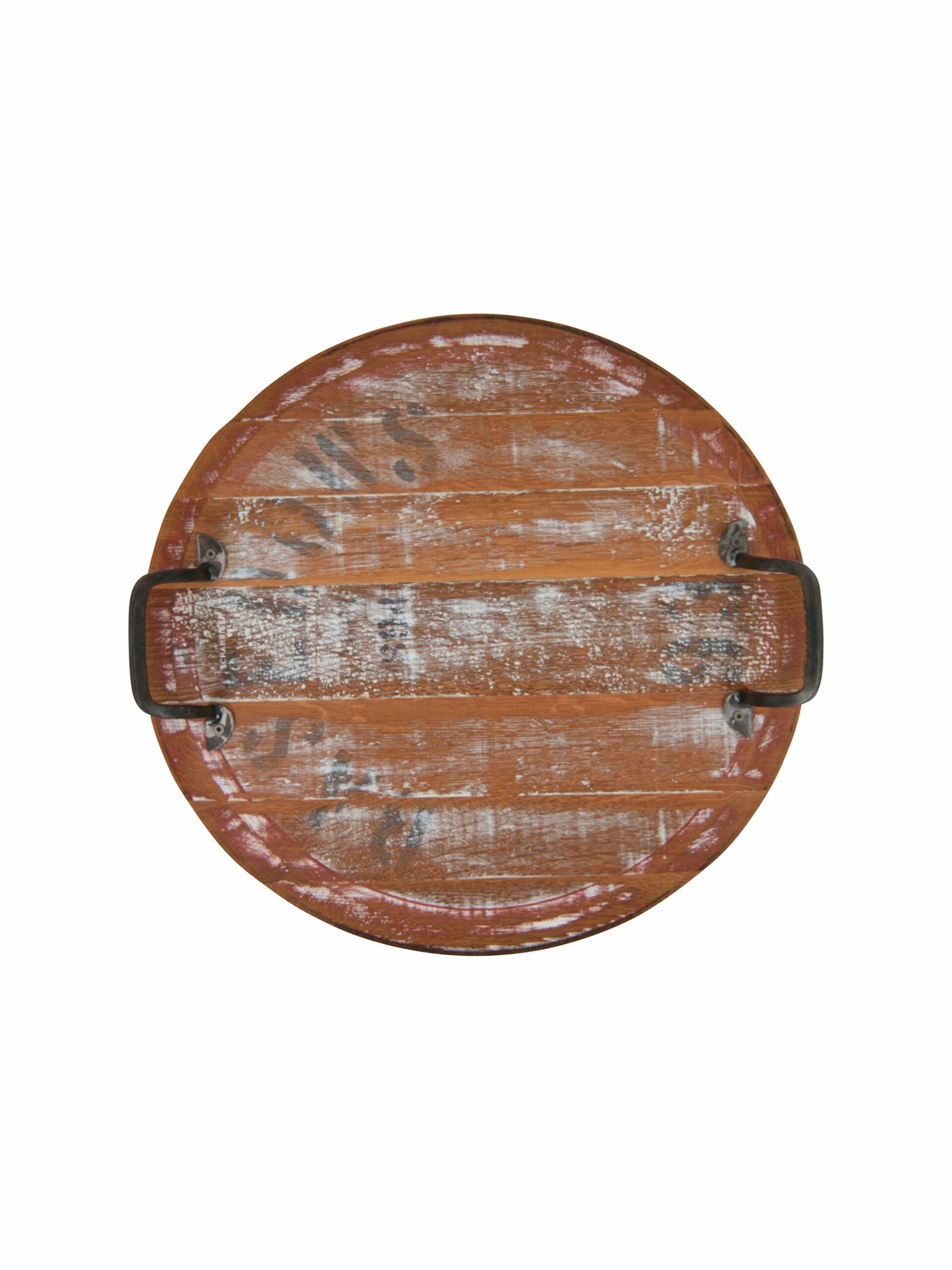 Australian Vintner’s Wine Cask Board with Wrought Iron Handles