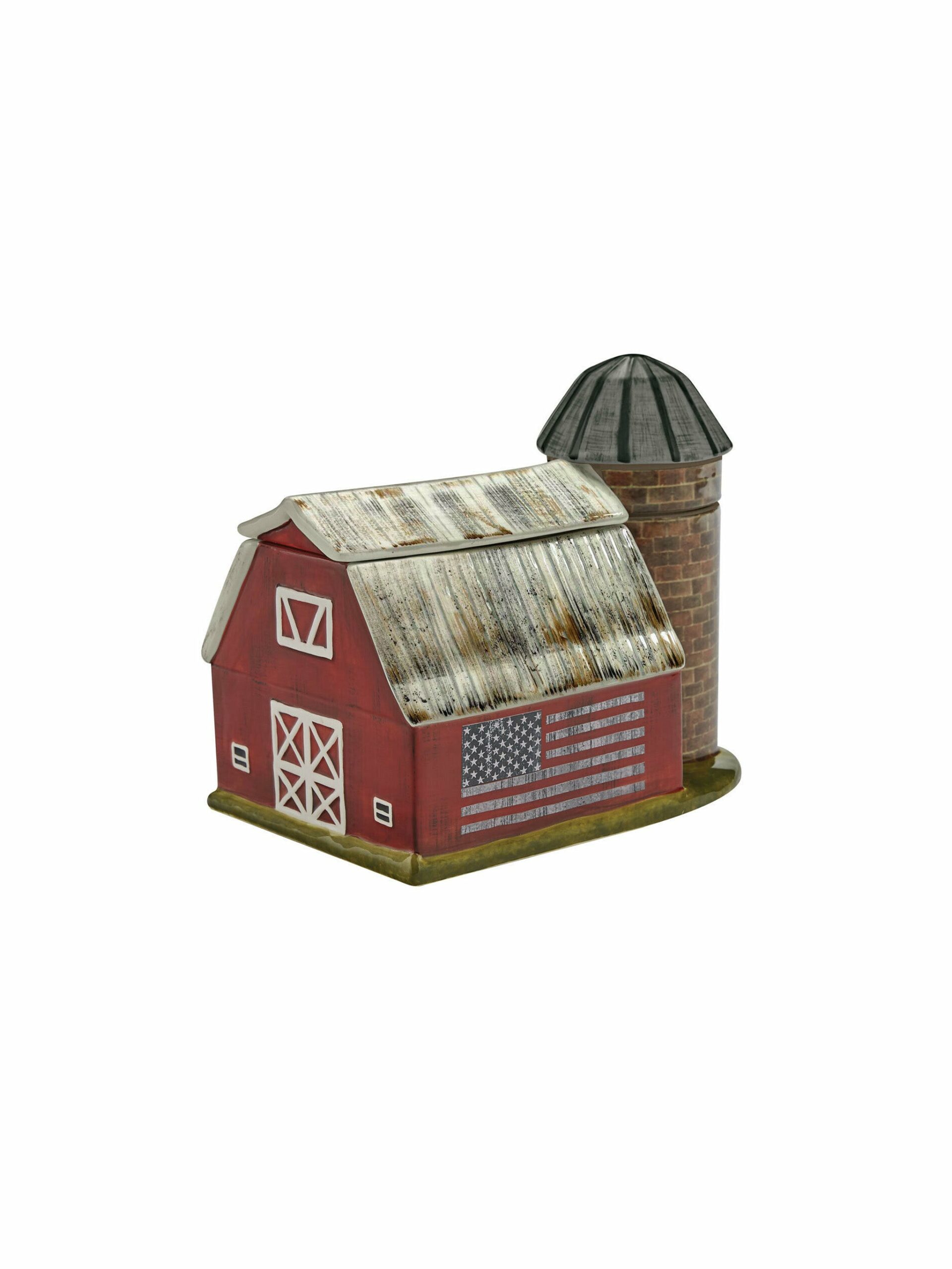 Vintage Barn and Silo Cookie Jar