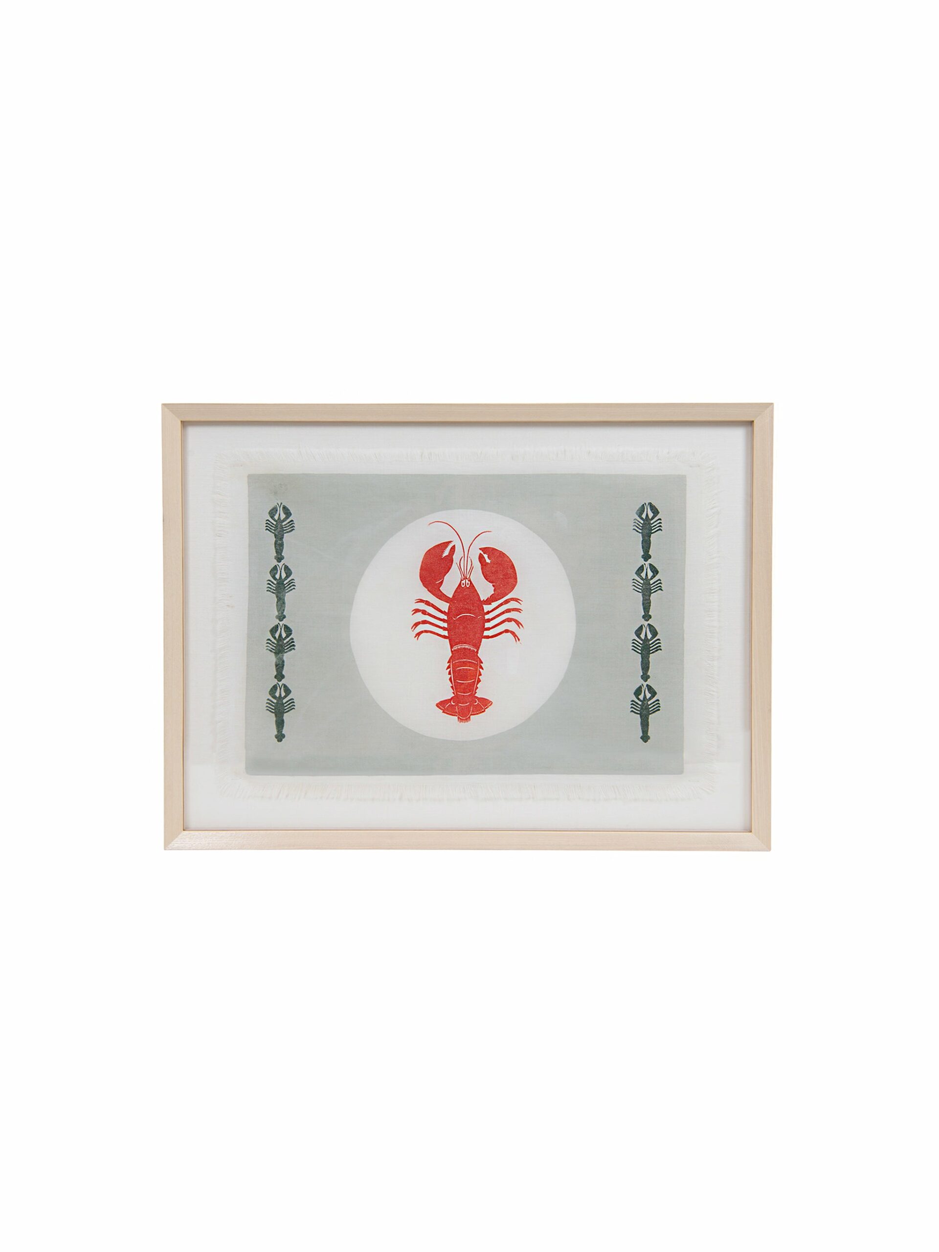 Vintage Folly Cove Design Lobsters II Block Print