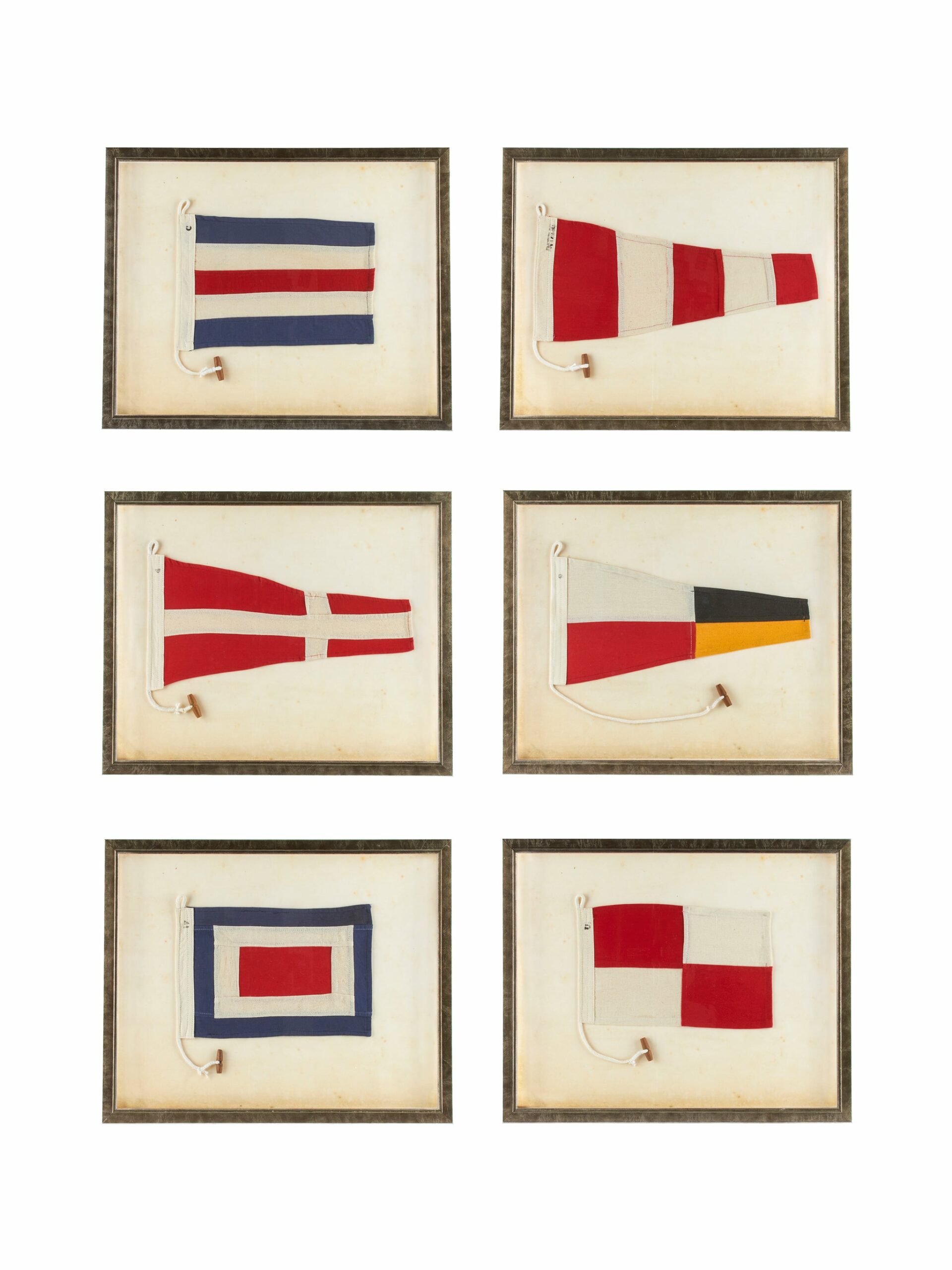 Vintage Framed Nautical Flags