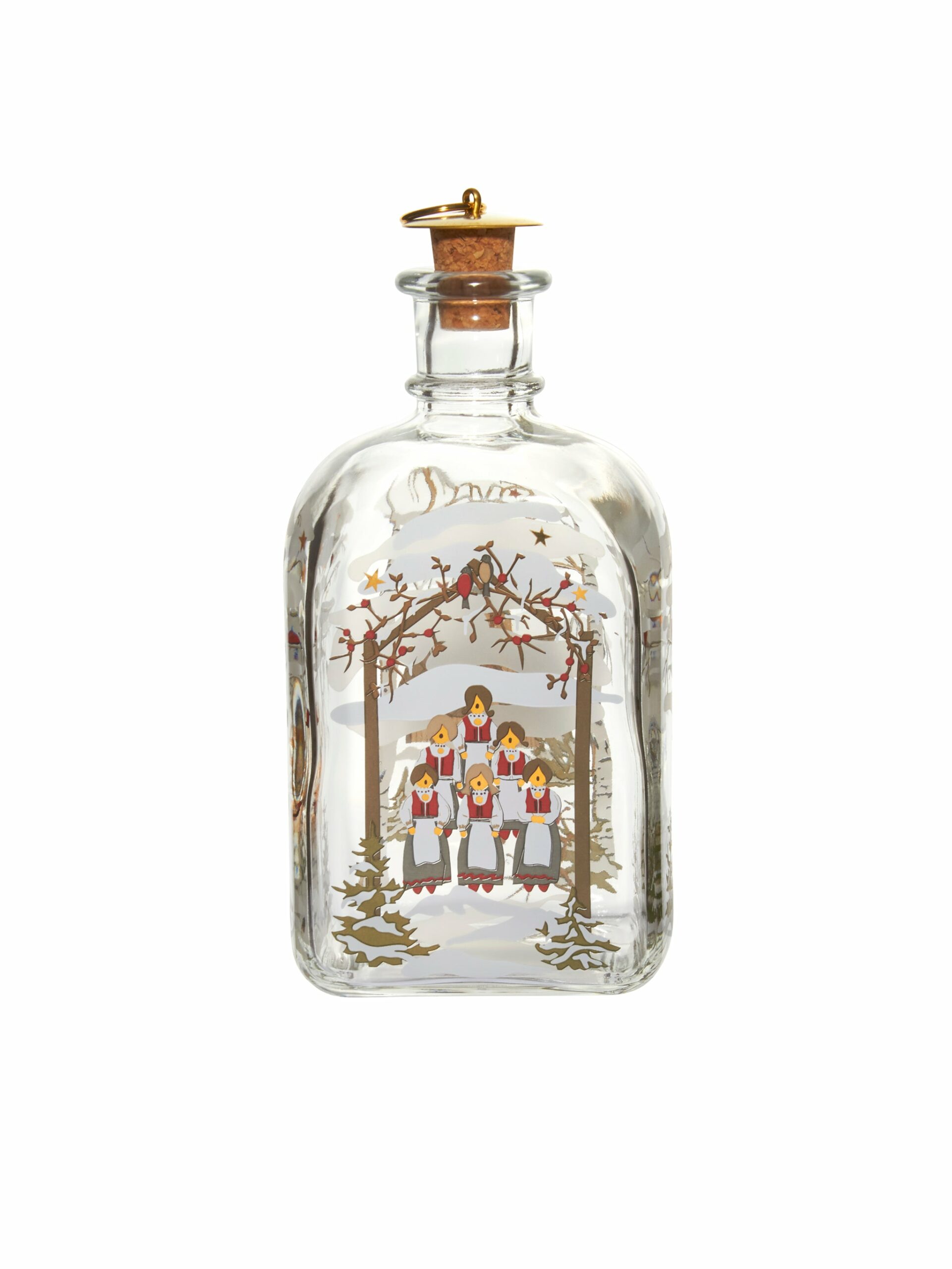 Vintage Holmegaard Church in Winter Glass Bottle