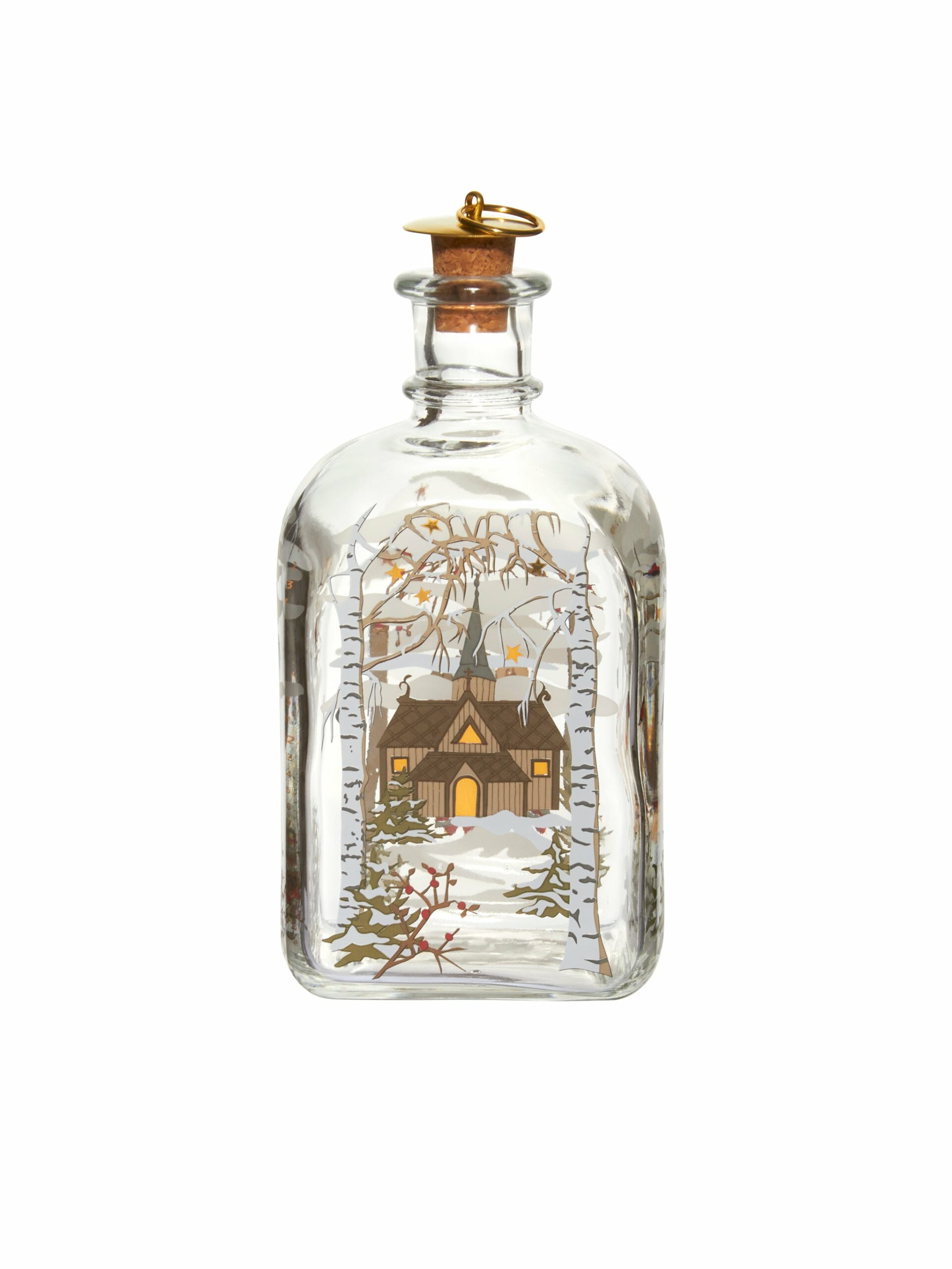 Vintage Holmegaard Church in Winter Glass Bottle