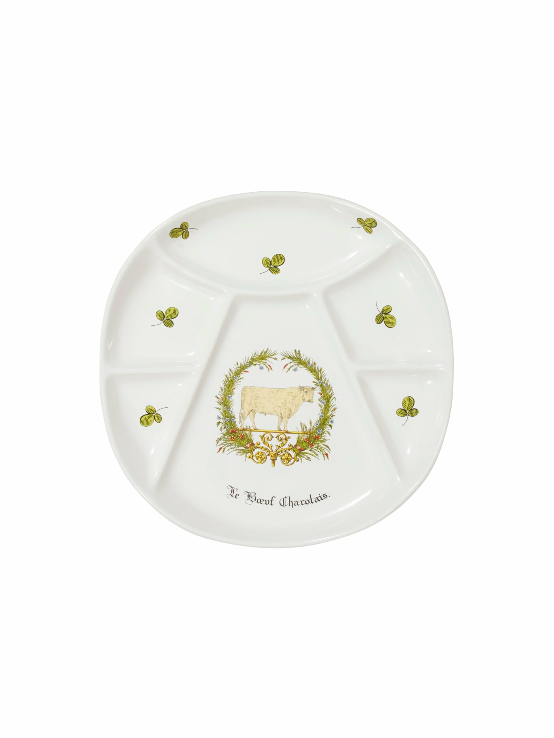 Vintage 1950s Porcelaine D’Auteuil Paris Fondue Plates