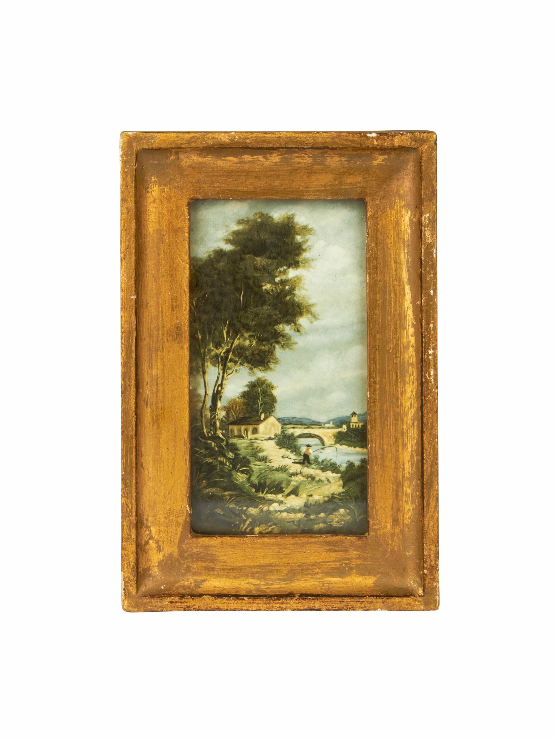 Vintage Tiny 18th Century Italian Landscape