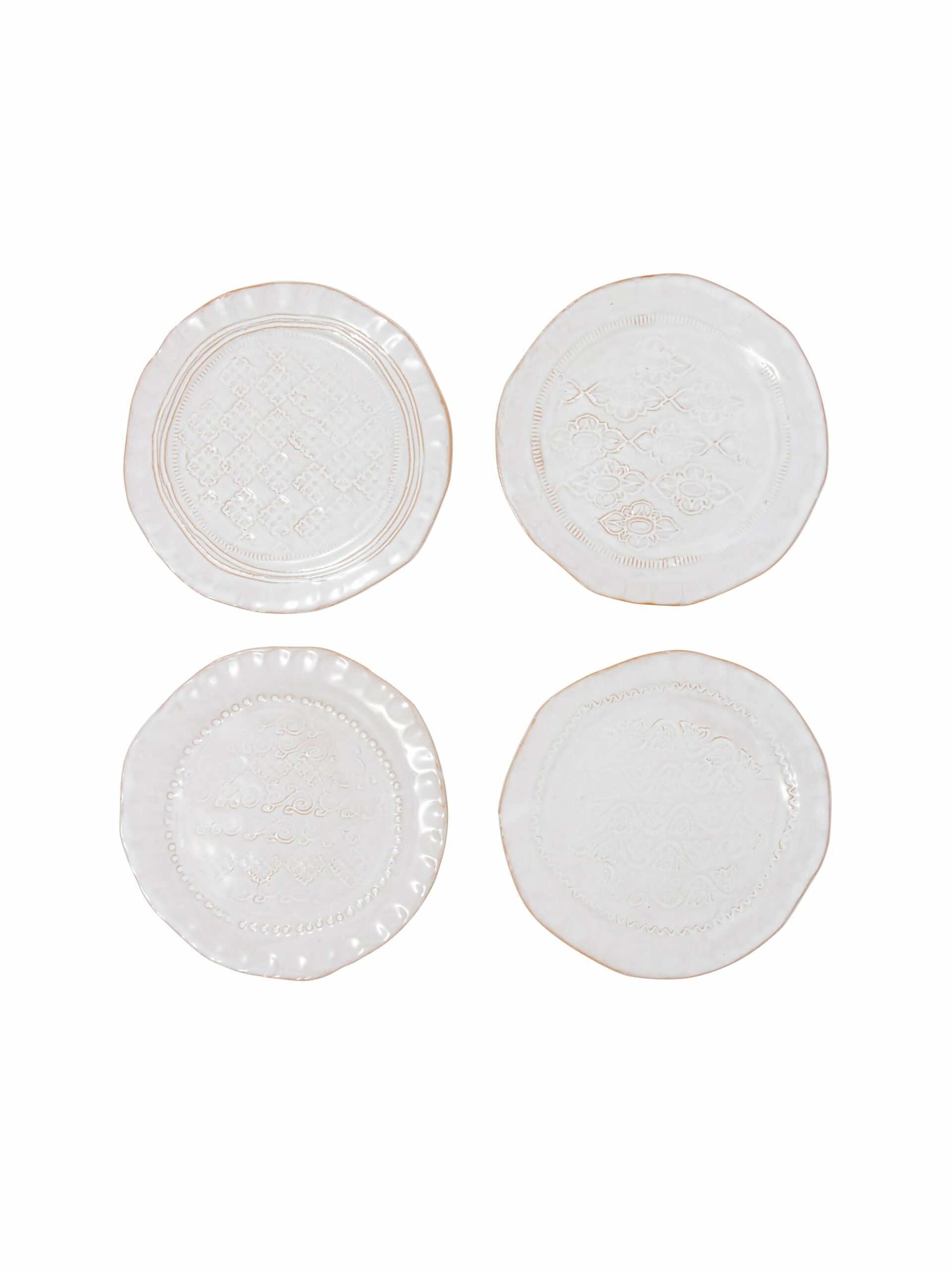 Vintage Vietri Bellezza White Bread Plates