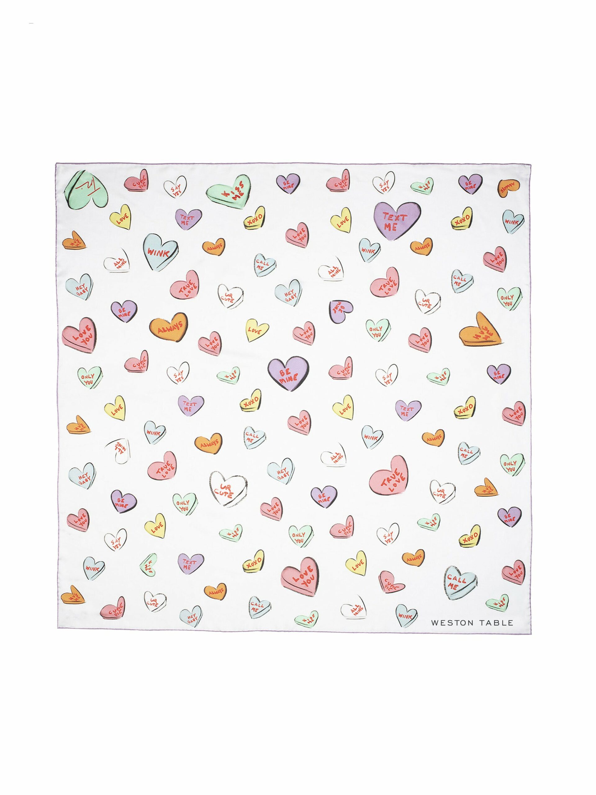 Conversation Hearts Scarf