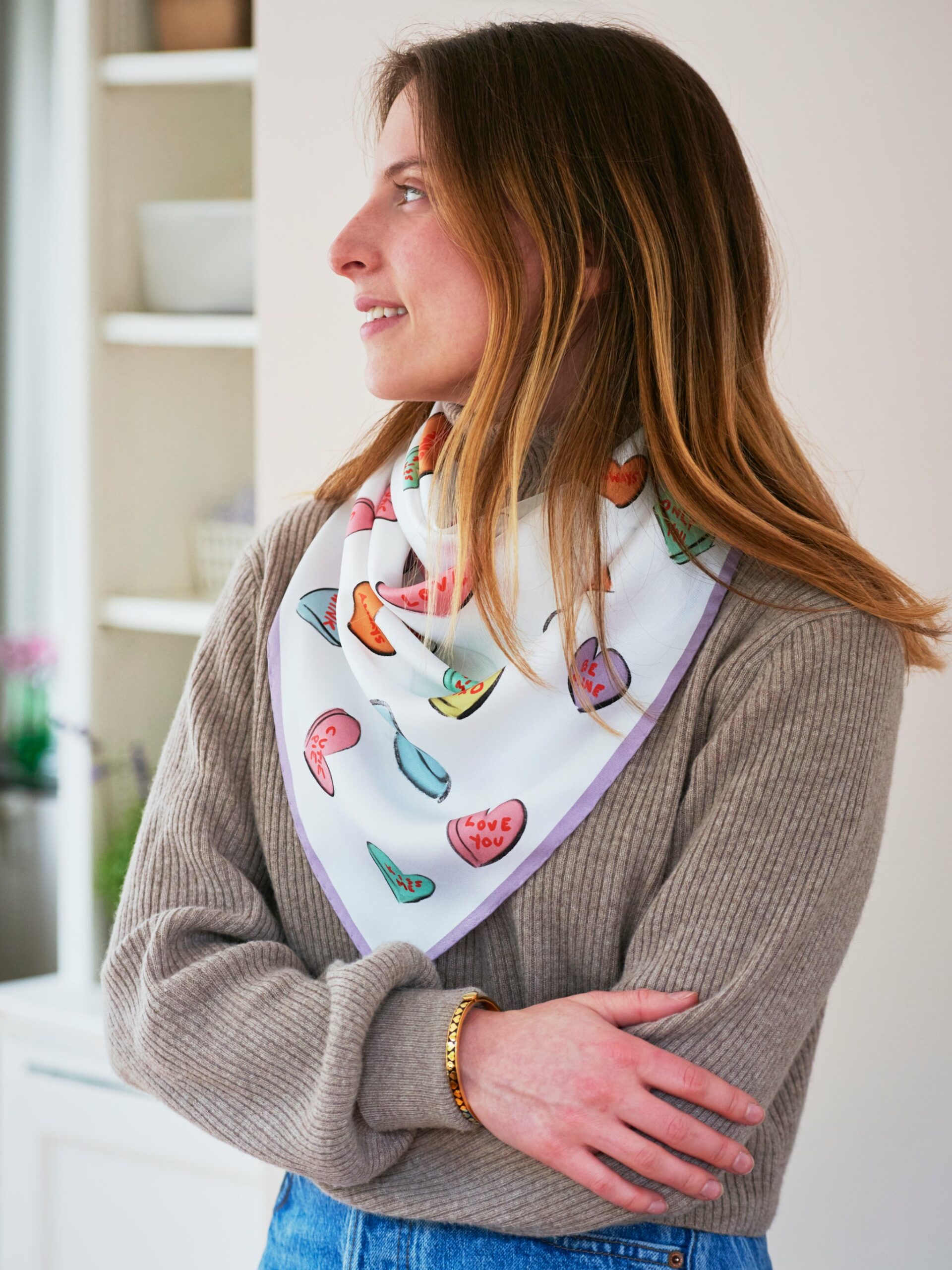 Conversation Hearts Scarf