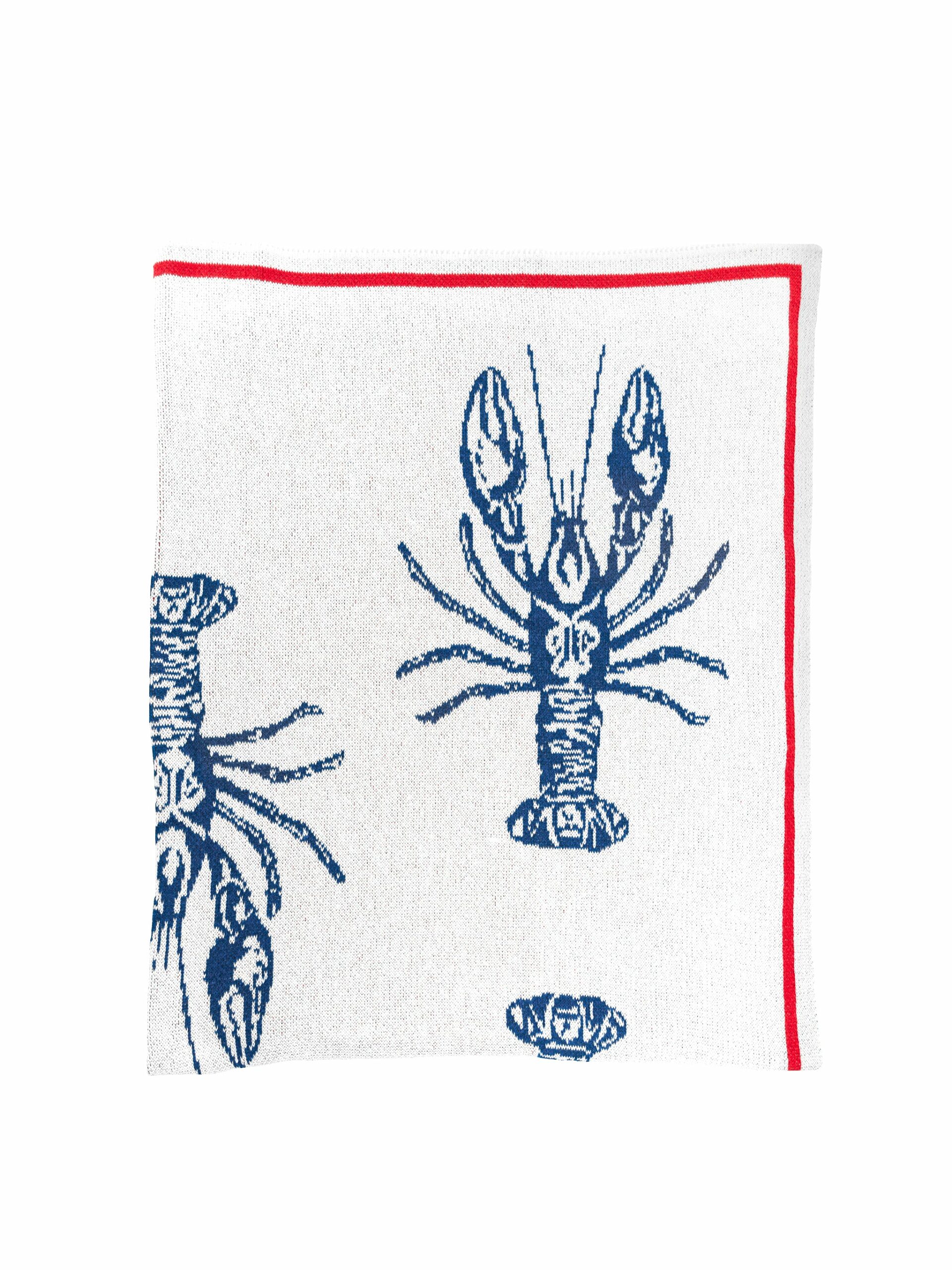 Eco White Lobster Throw