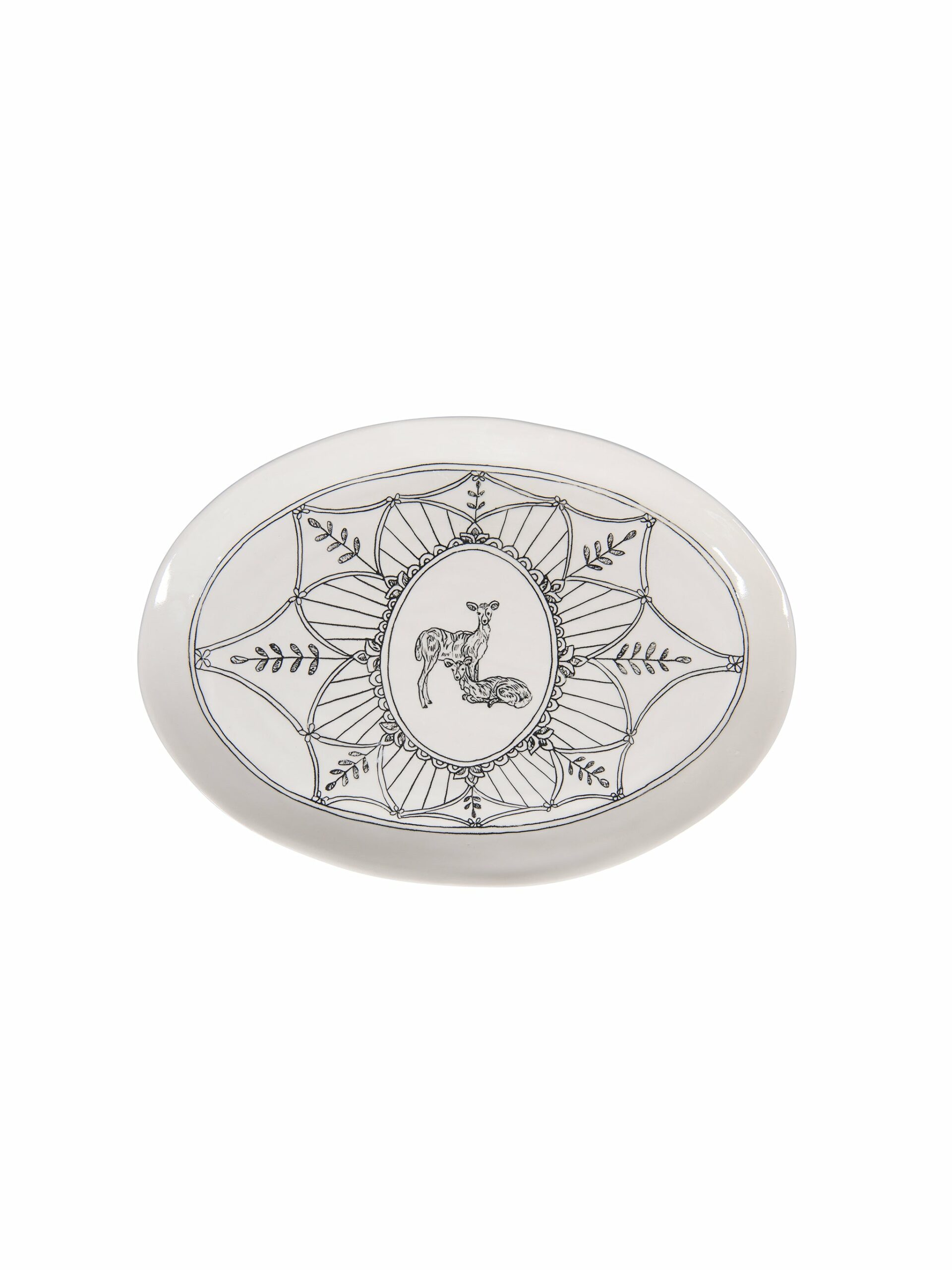 Hope and Mary Doe and Fawn Small Platter