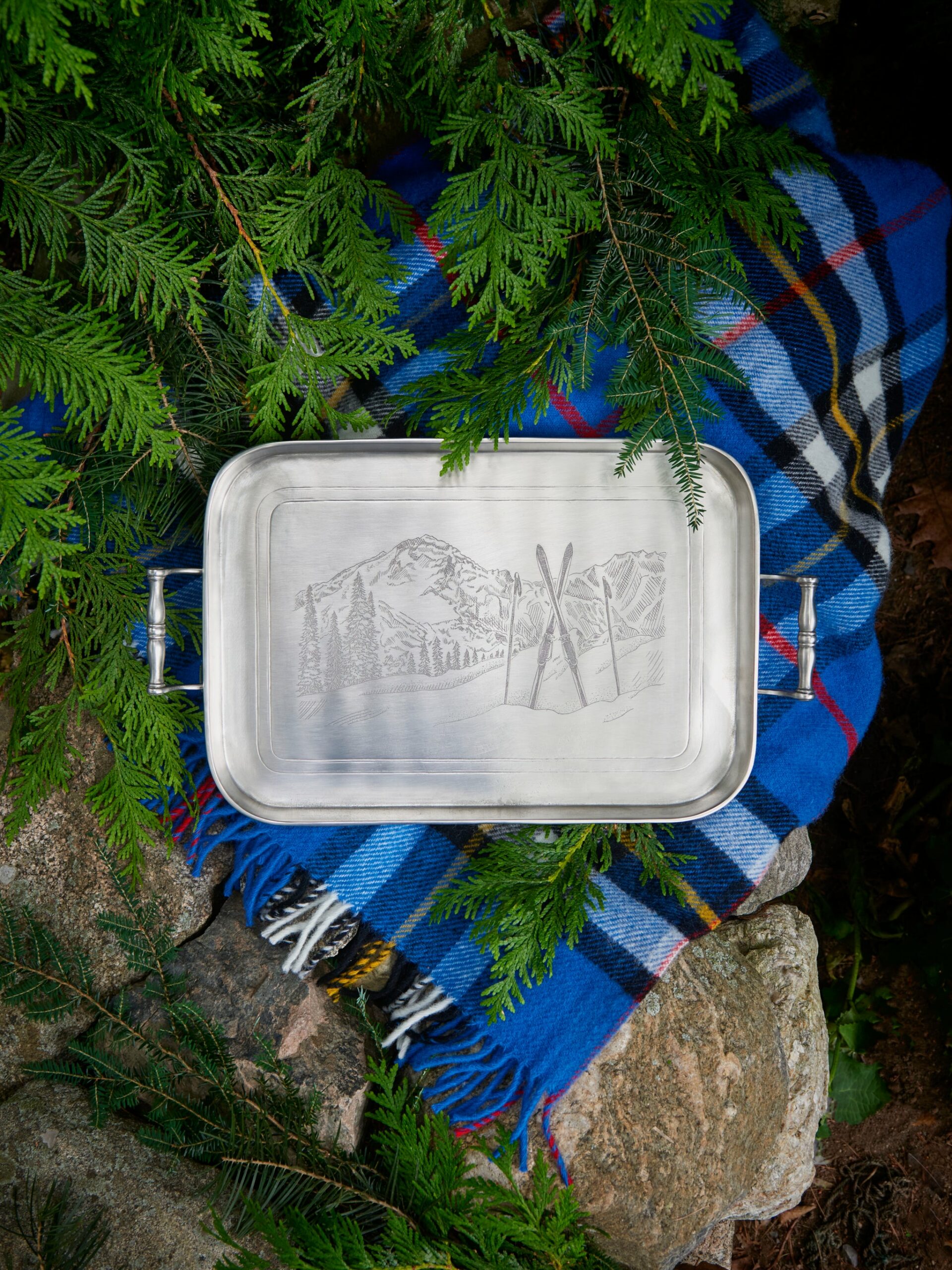 MATCH Pewter Ski Gallery Tray