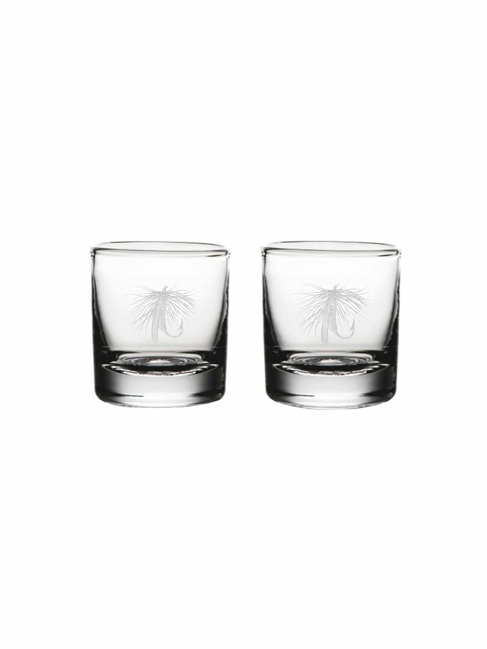 Simon Pearce Fly Fishing Ascutney Whiskey Glass Set