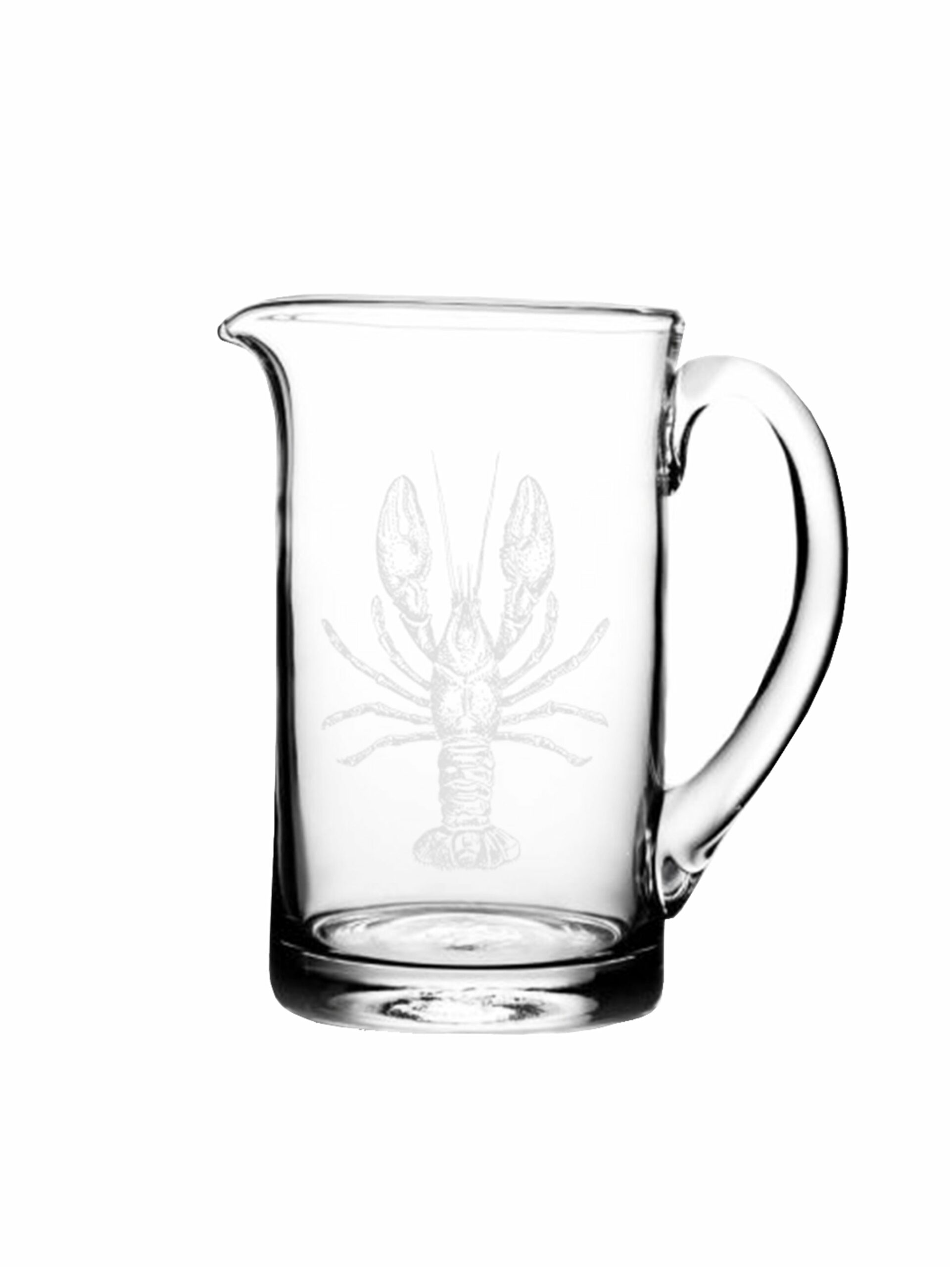 Simon Pearce Ascutney Glass Pitcher Lobster