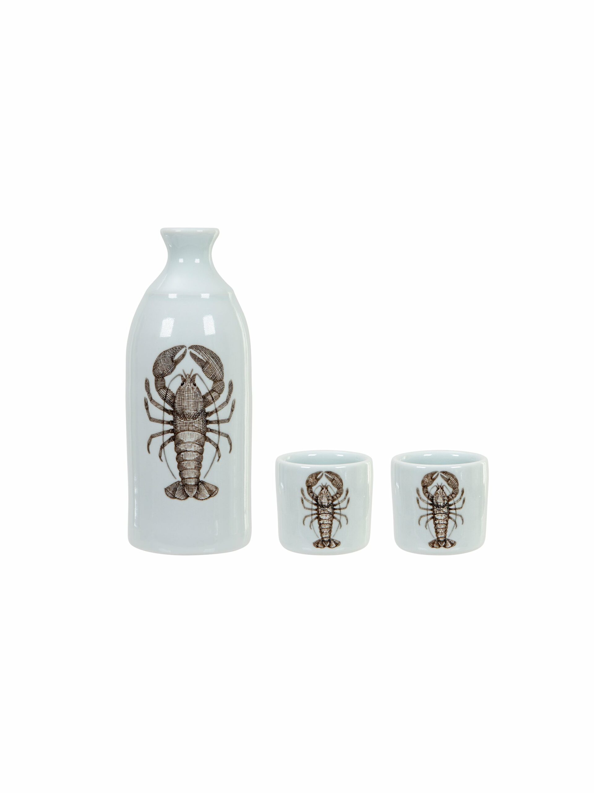 White Lobster Sake Set