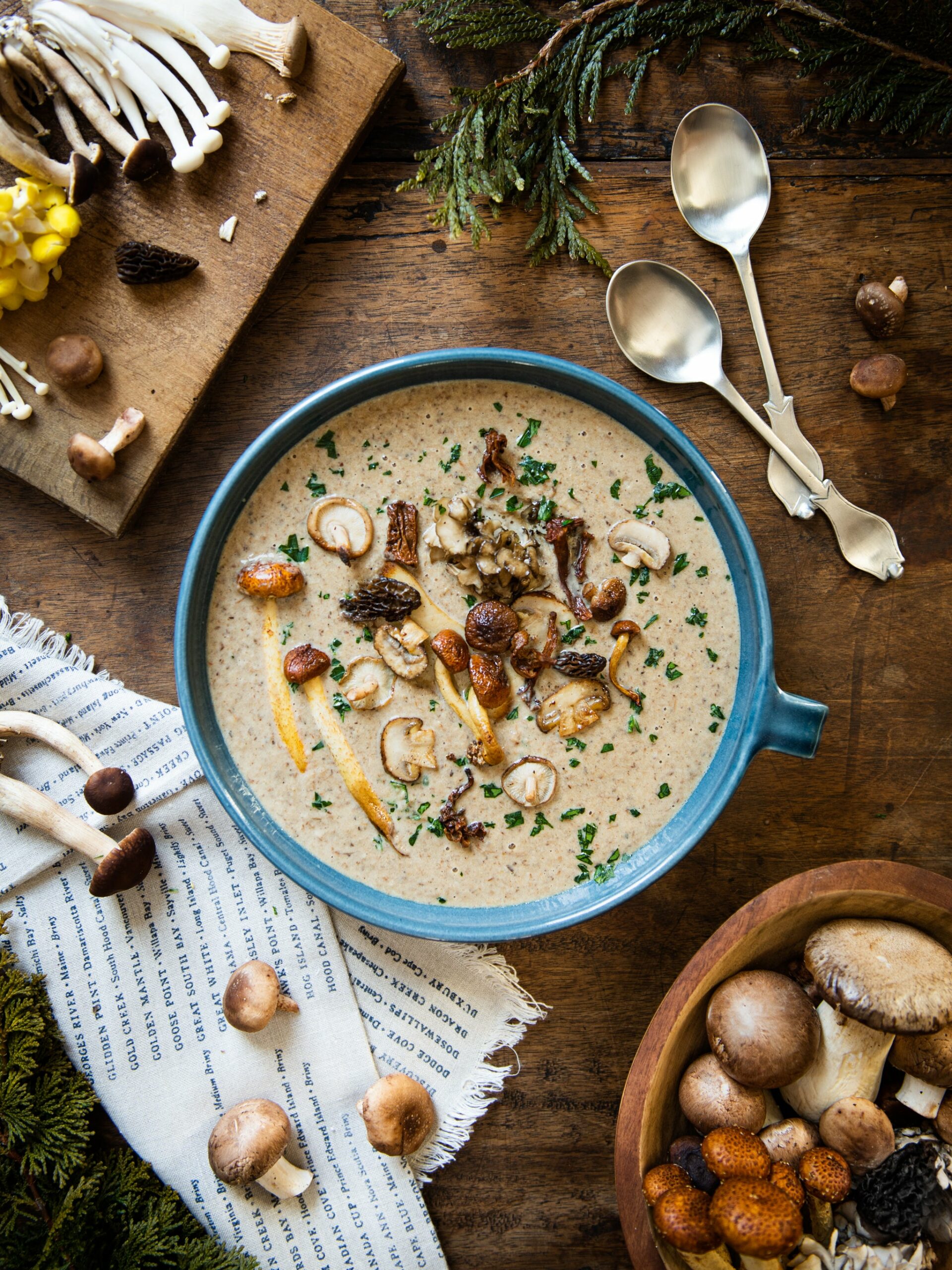 New York Stoneware Denim Pasta Bowl