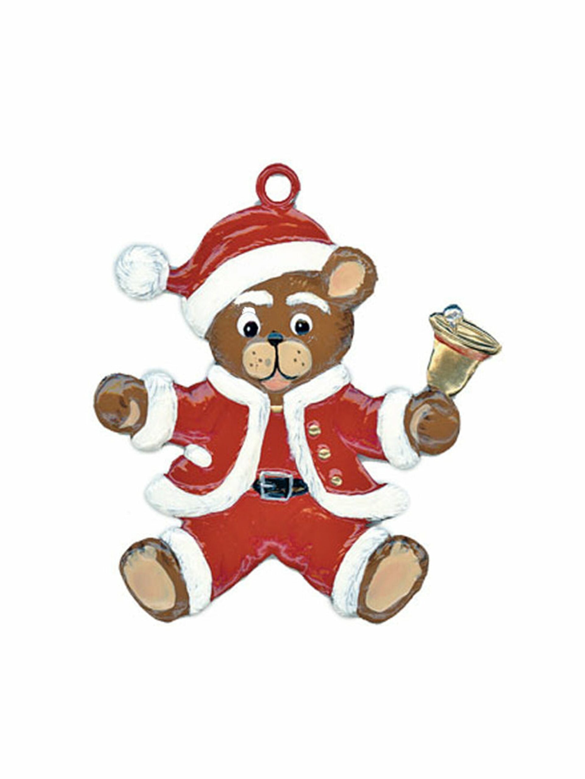 Wilhelm Schweizer Pewter Santa Teddy Ornament