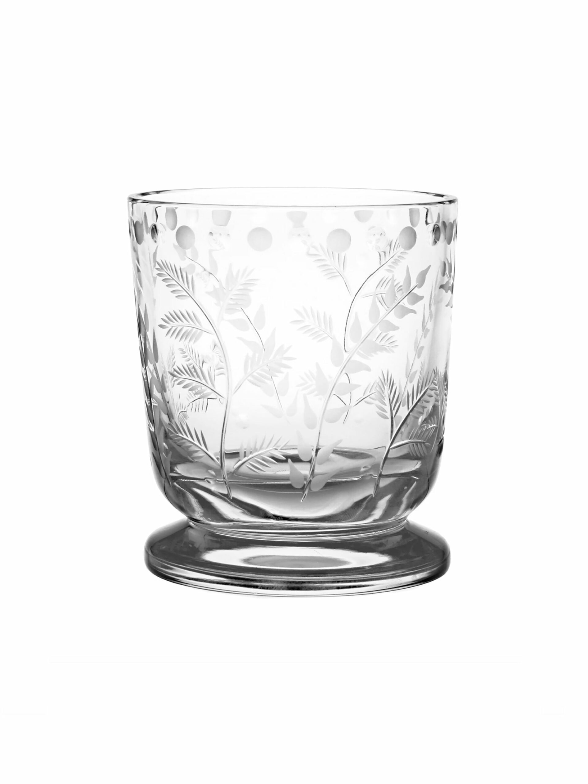 William Yeoward Crystal Fern Footed Vase 4.5 Inches