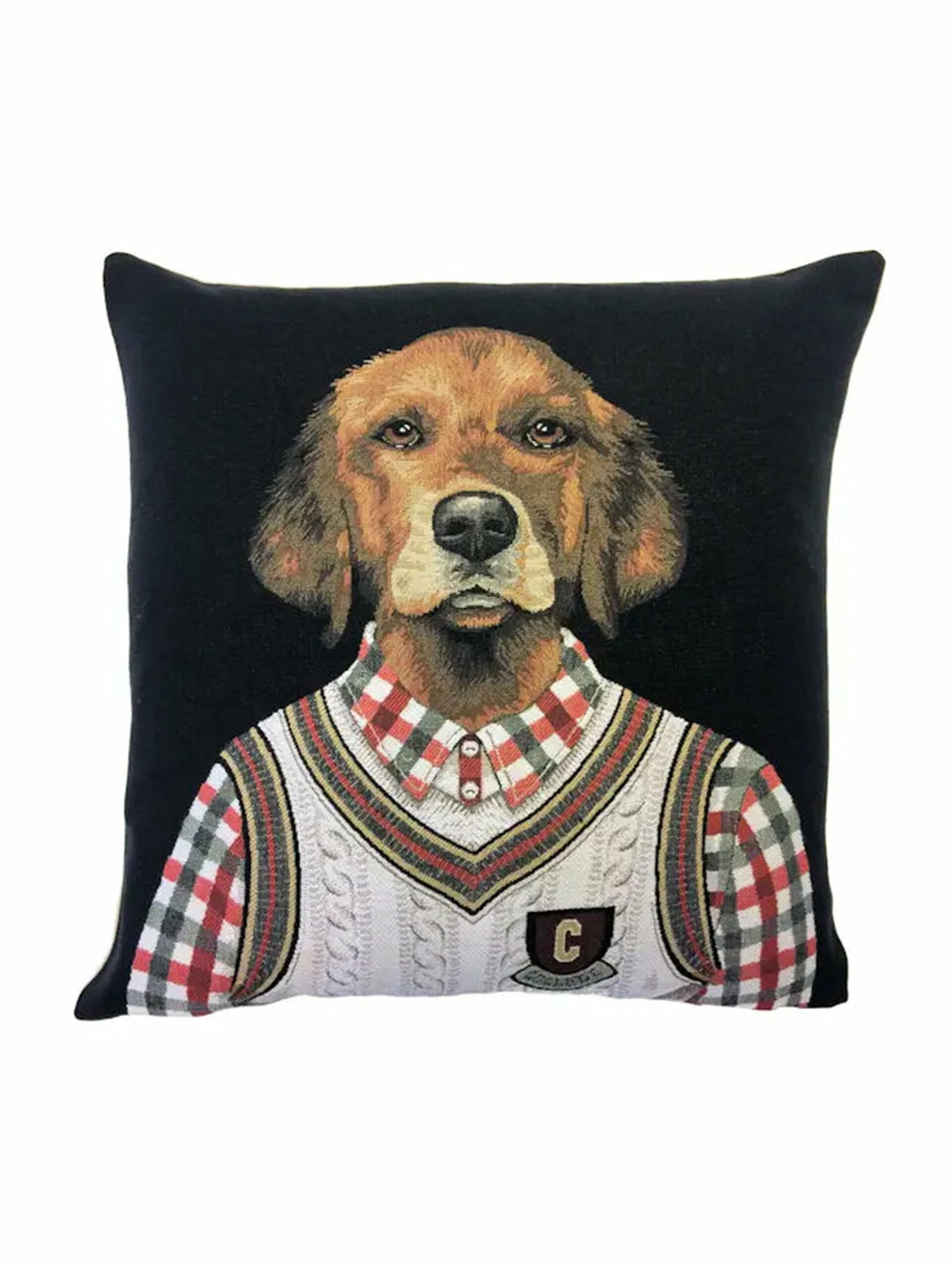 Cambridge Dog Jacquard Pillow