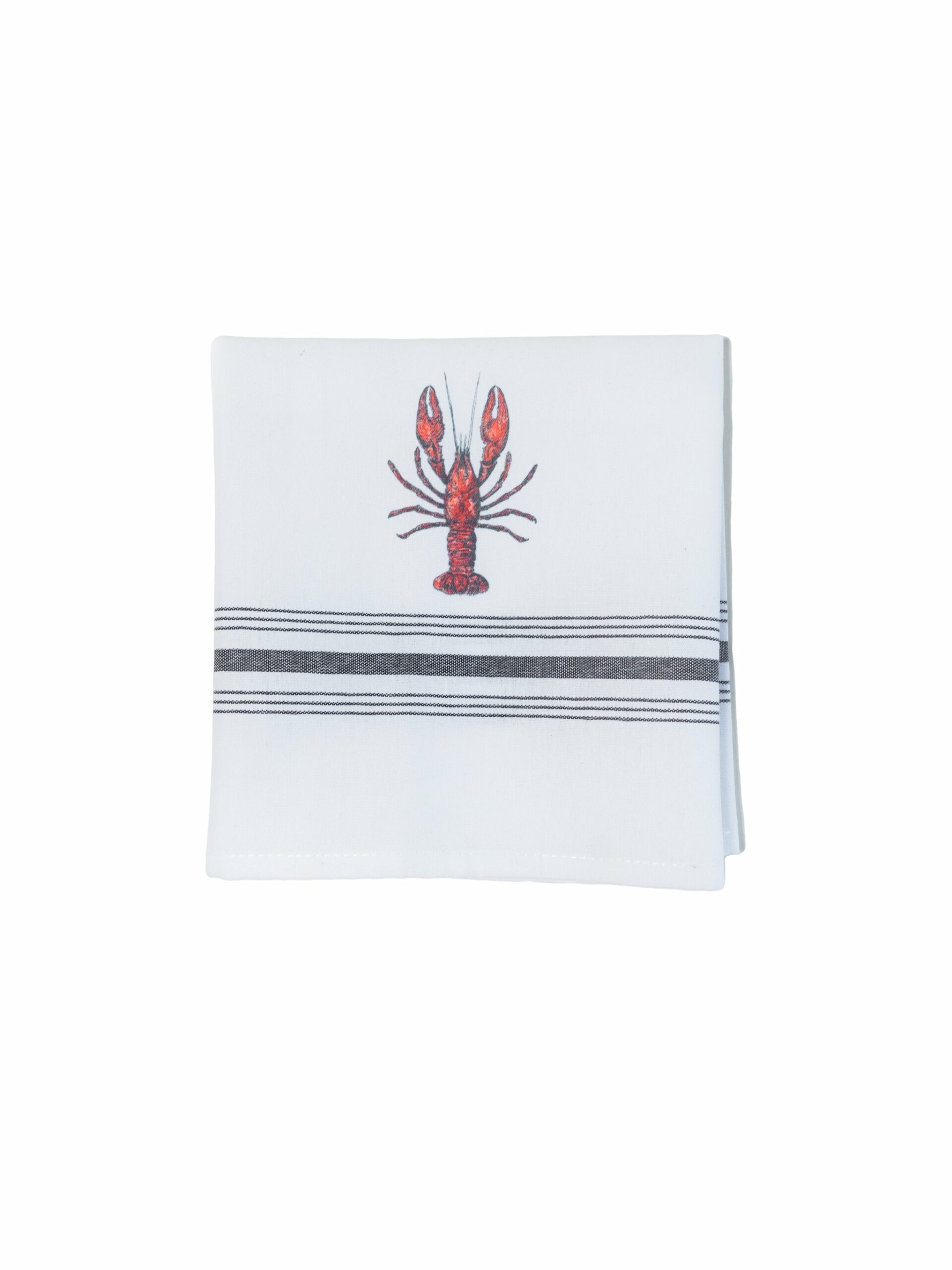 Bistro Lobster Black Striped Napkins